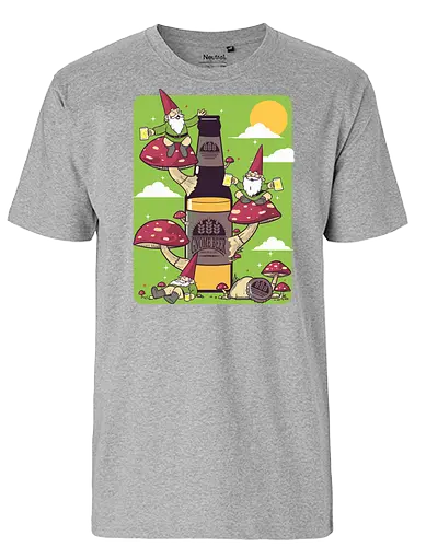 Gnome beer - Gmone, beer, dwarf, zwerg, Kabouter, bier - Fairtrade T-Shirt
