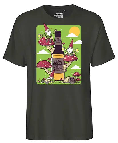 Gnome beer - Gmone, beer, dwarf, zwerg, Kabouter, bier - Fairtrade T-Shirt