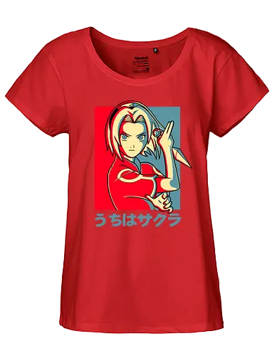 Sakura chan - anime, manga, ninja, shinobi, sakura - Fairtrade Girl Shirt