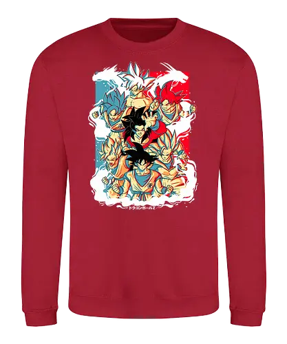 Goku transformations - anime, goku, db, dbz, ball, dragon, son - Sweatshirt