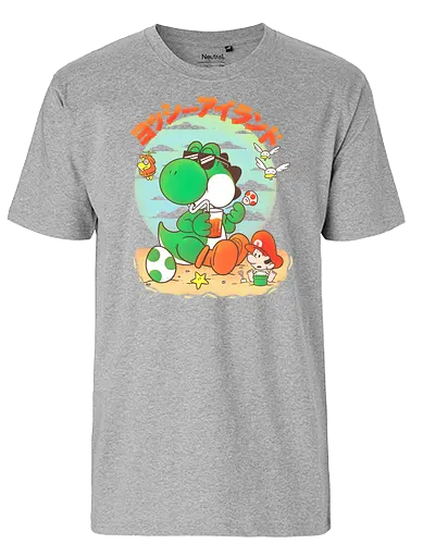 island vacation - gaming, cute, kawaii, Sand, island, vacation, bch - Fairtrade T-Shirt