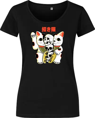Skull Maneki Neko
