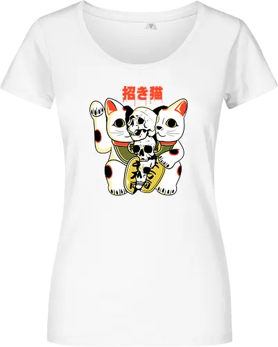 Skull Maneki Neko
