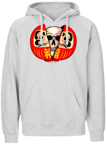 Daruma Skull - daruma, glück, japan, skull, schädel - Fairtrade Hoodie