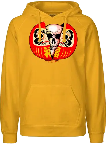 Daruma Skull - daruma, glück, japan, skull, schädel - Fairtrade Hoodie