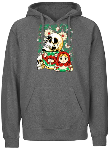 Skull Matryoshka - matroschka, russia, skull, schädel, puppe, Matrjoschka - Fairtrade Hoodie