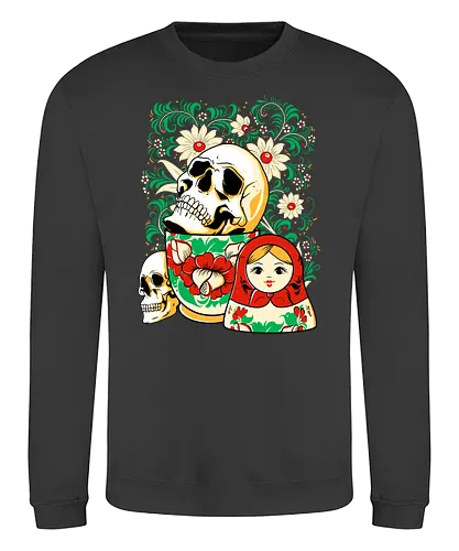Skull Matryoshka - matroschka, russia, skull, schädel, puppe, Matrjoschka - Sweatshirt