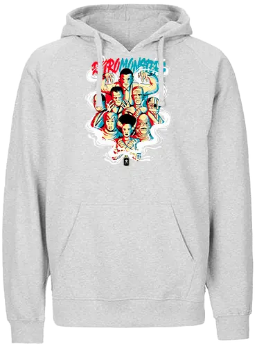 Retro Monsters - monster, horror, classic horror, frankenstein, dracula - Fairtrade Hoodie