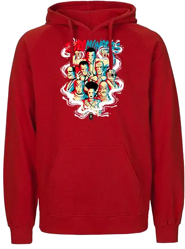 Retro Monsters - monster, horror, classic horror, frankenstein, dracula - Fairtrade Hoodie
