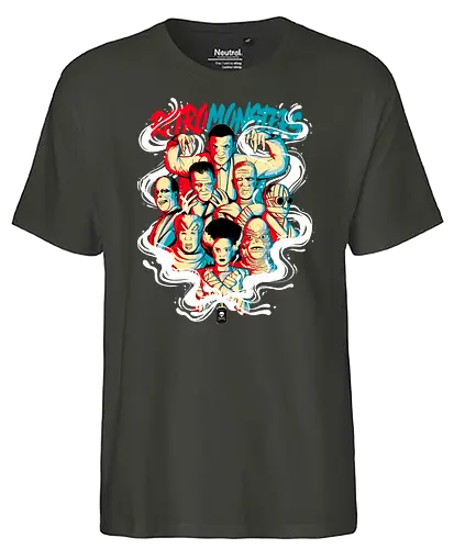Retro Monsters - monster, horror, classic horror, frankenstein, dracula - Fairtrade T-Shirt