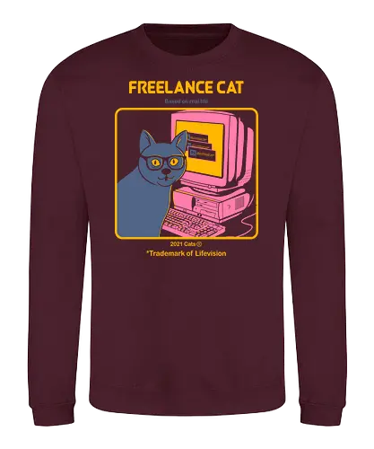 Freelancer Cat - Freelancer, cat, katze, it, pc, computer - Sweatshirt