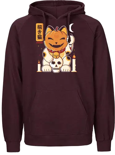 Terror Cat - cat, katze, pumpkin, lucky cat, halloween - Fairtrade Hoodie