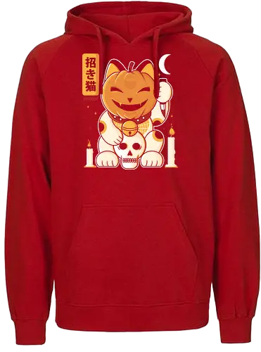 Terror Cat - cat, katze, pumpkin, lucky cat, halloween - Fairtrade Hoodie
