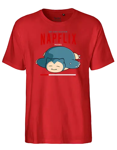 Napflix - nap, relax, tv, sleep, pocket, monster - Fairtrade T-Shirt