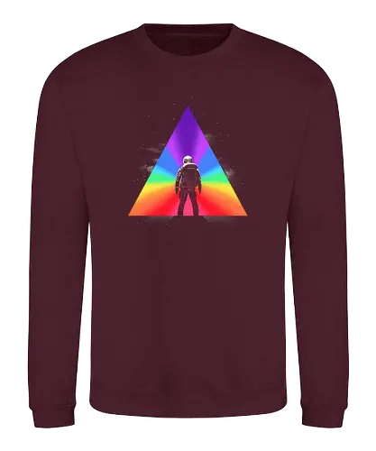 Colors of Reality - space, color, farbe, colour, astronaut, cosmonaut, triangle, prisma - Sweatshirt