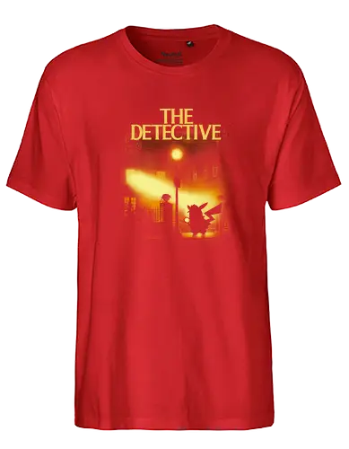 The Detective - mashup, pocket, mon, monster, pika, chu, movie, poster, game, gaming, anime - Fairtrade T-Shirt