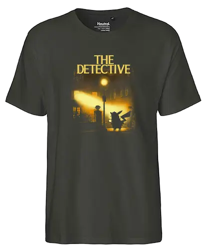 The Detective - mashup, pocket, mon, monster, pika, chu, movie, poster, game, gaming, anime - Fairtrade T-Shirt