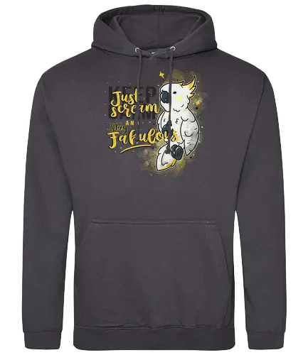 Just Scream - cockatoo, kakadu, bird, birb, papagei, vogel, schrei - Standard Hoodie