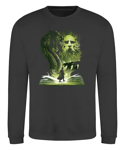 Magic Basilisk - magic, wizar, witch, book, literature, fantasy, film, movie, snake, fight - Sweatshirt