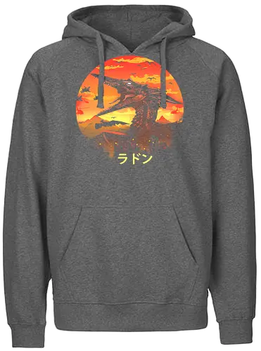 Kaiju Kaiju - kaiju, pterodactylus, monster, japan, nippon, film, movie - Fairtrade Hoodie