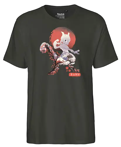 Ukiyo Psycho - pocket, monster, ukiyo-e, sakura, nippon, japan, fuji, fujisan, gaming, classic gaming, psycho - Fairtrade T-Shirt