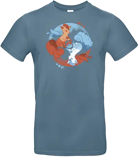 Of fire & Ice - pocket, monster, yin, yang, fox, feuer, eis - Standard T-Shirt