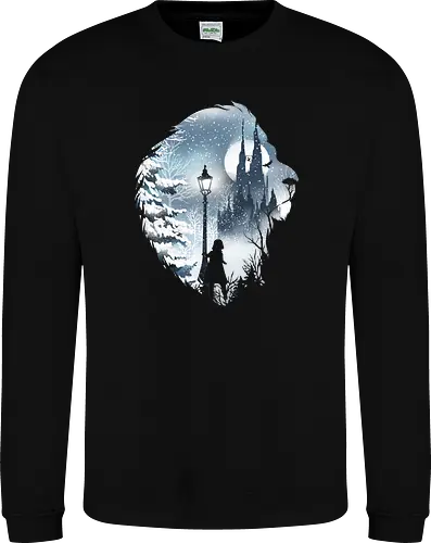 Mystical Winter - lion, white witch, winter, löwe, aslan, cupboard, schrank, fantasy, märchen, lucy - Sweatshirt