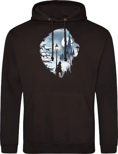 Mystical Winter - lion, white witch, winter, löwe, aslan, cupboard, schrank, fantasy, märchen, lucy - Standard Hoodie