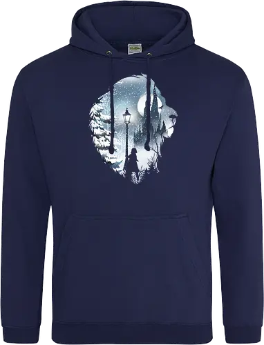 Mystical Winter - lion, white witch, winter, löwe, aslan, cupboard, schrank, fantasy, märchen, lucy - Standard Hoodie