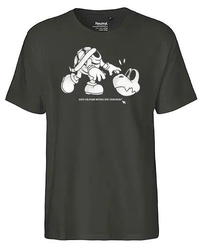 Keep Calm - mario, plumber, skelett, skeleton, gaming - Fairtrade T-Shirt