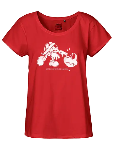 Keep Calm - mario, plumber, skelett, skeleton, gaming - Fairtrade Girl Shirt