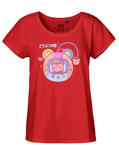 Little Game - animal, Crossing, teddy, gaming, br - Fairtrade Girl Shirt