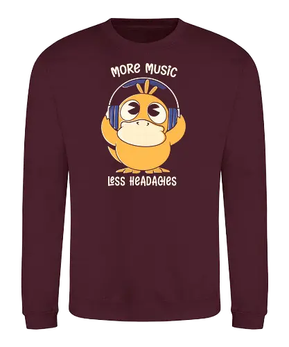 More Music - music, duck, pocket, monster - Sweatshirt