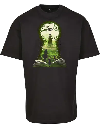 Book of Wonders - alice, wunderland, wonderland, cheshire, cat, katze, grinsen, rabbithole, rabbit, kaninchen - BYB Oversize T-Shirt 