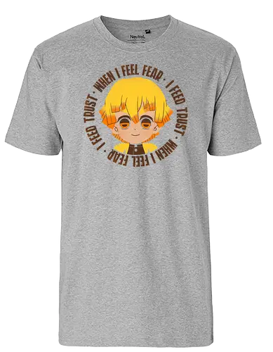 Ifeed Trust - demon, slayer, Zenitsu, anime, manga - Fairtrade T-Shirt