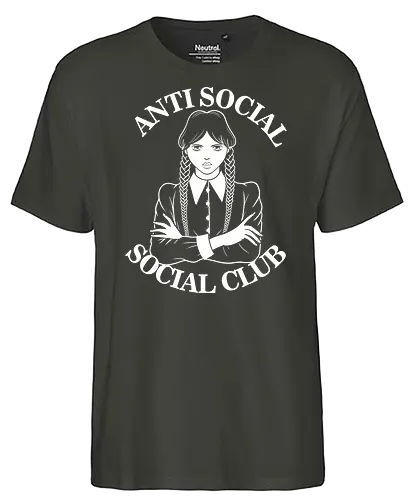 anti social - goth, anti social, addams, weComiconsoleday - Fairtrade T-Shirt