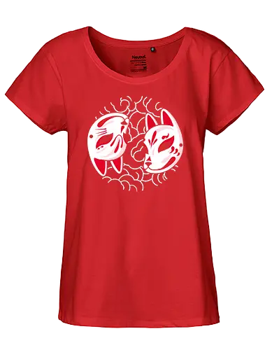 Kitsune Mask - kitsune, mask, japan - Fairtrade Girl Shirt
