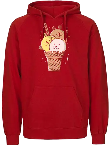 Ice Cats - cat, katze, eis, icecrm - Fairtrade Hoodie