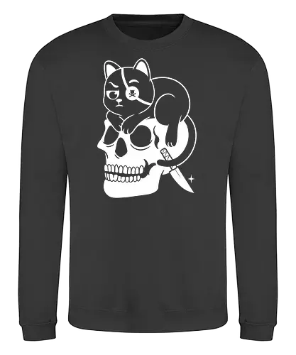 Piracat - pirate, cat, kitty, skull - Sweatshirt