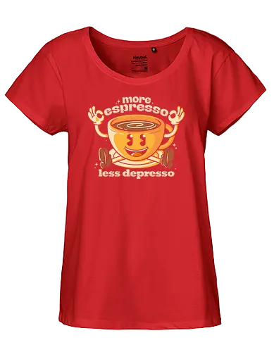 More espresso - Espresso, coffee, depresso, kaffee - Fairtrade Girl Shirt