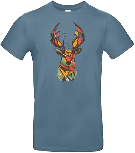Trapped - nature, deer, stag, hirsch, forest, wald - Standard T-Shirt