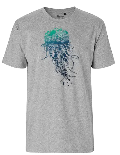 Jelly - Qualle, Jellyfish, koralle, Riff, meer, fish, fische - Fairtrade T-Shirt