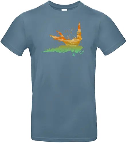 Nature - bird, Schwalbe, vogel, nature, forest, Swallow, flying, Freiheit - Standard T-Shirt