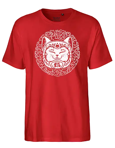 Daruma cats - daruma, cat, katze, lucky - Fairtrade T-Shirt