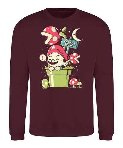 Plant a Flower - flower, plumber, italia, gaming - Sweatshirt
