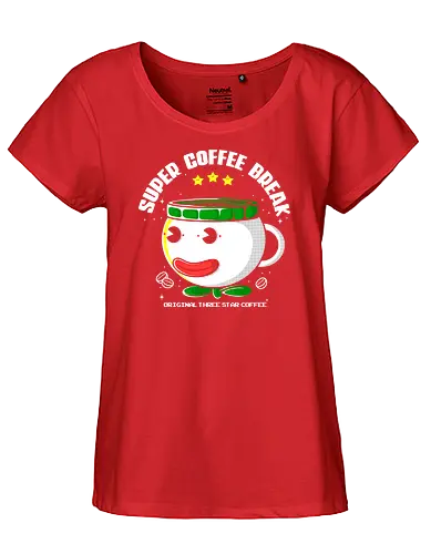 Super coffee Break - plumber, coffee, kaffee, mug, gaming - Fairtrade Girl Shirt