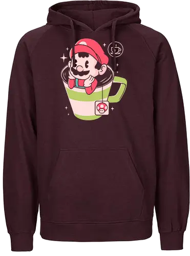 Mushroom T - plumber, coffee, tee, gaming, mushroom, t - Fairtrade Hoodie