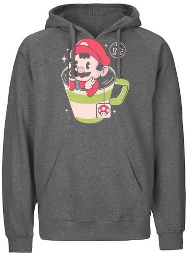 Mushroom T - plumber, coffee, tee, gaming, mushroom, t - Fairtrade Hoodie