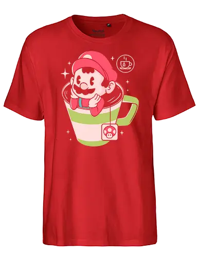 Mushroom T - plumber, coffee, tee, gaming, mushroom, t - Fairtrade T-Shirt