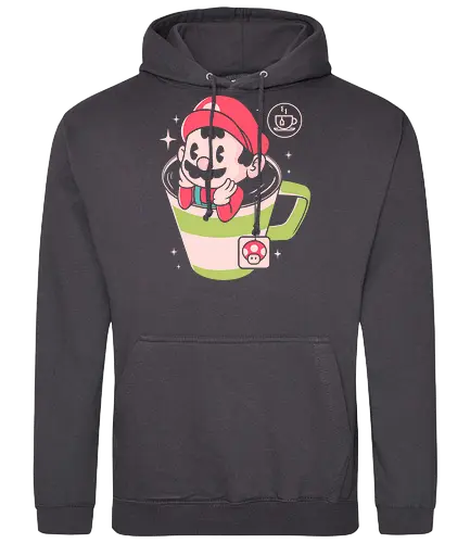 Mushroom T - plumber, coffee, tee, gaming, mushroom, t - Standard Hoodie